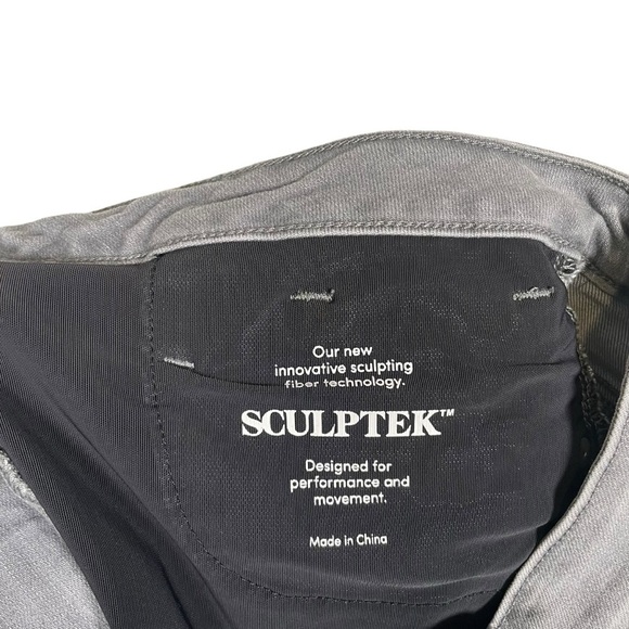 Athleta Sculptek Skinny Jean Grey Wash Size 12 - Picture 7 of 11